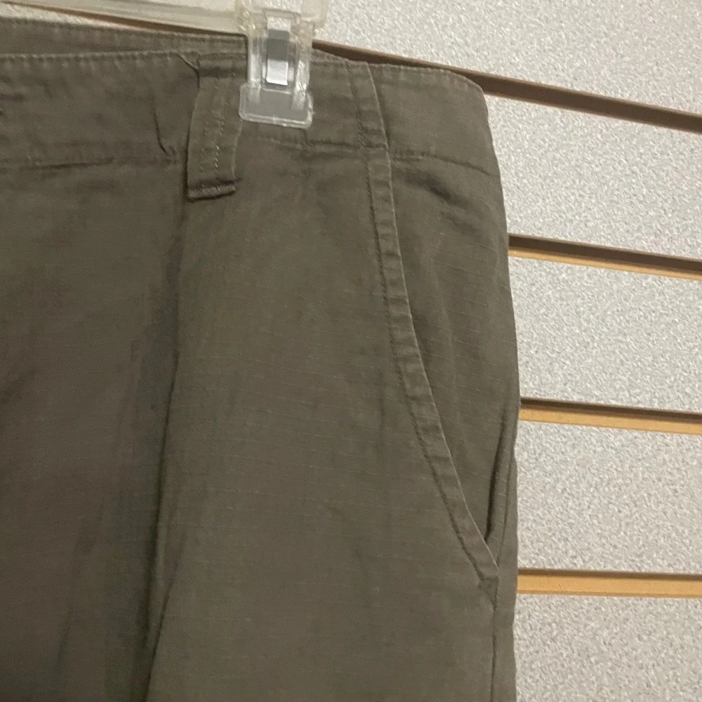 Open‎ Trails Men Olive Green Cargo Shorts Size 40 Cotton Flat Front Pockets